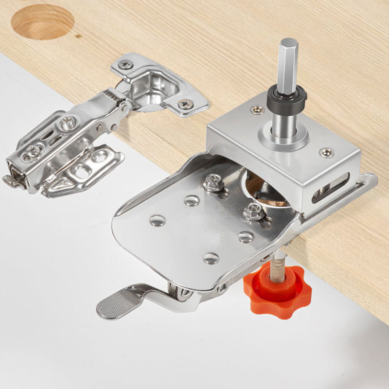 Adjustable hinge hole device