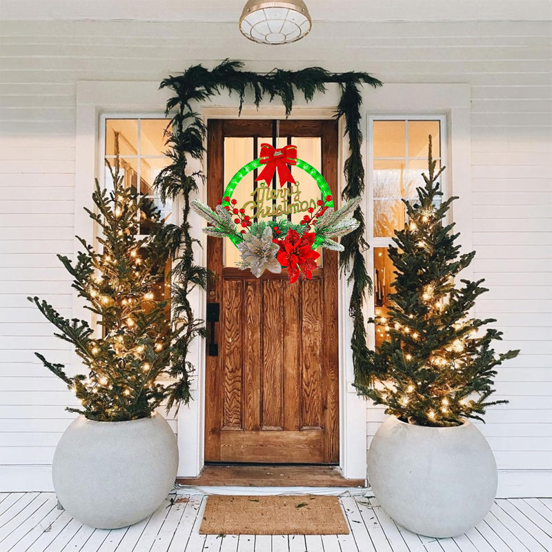 Christmas wreaths with LED light