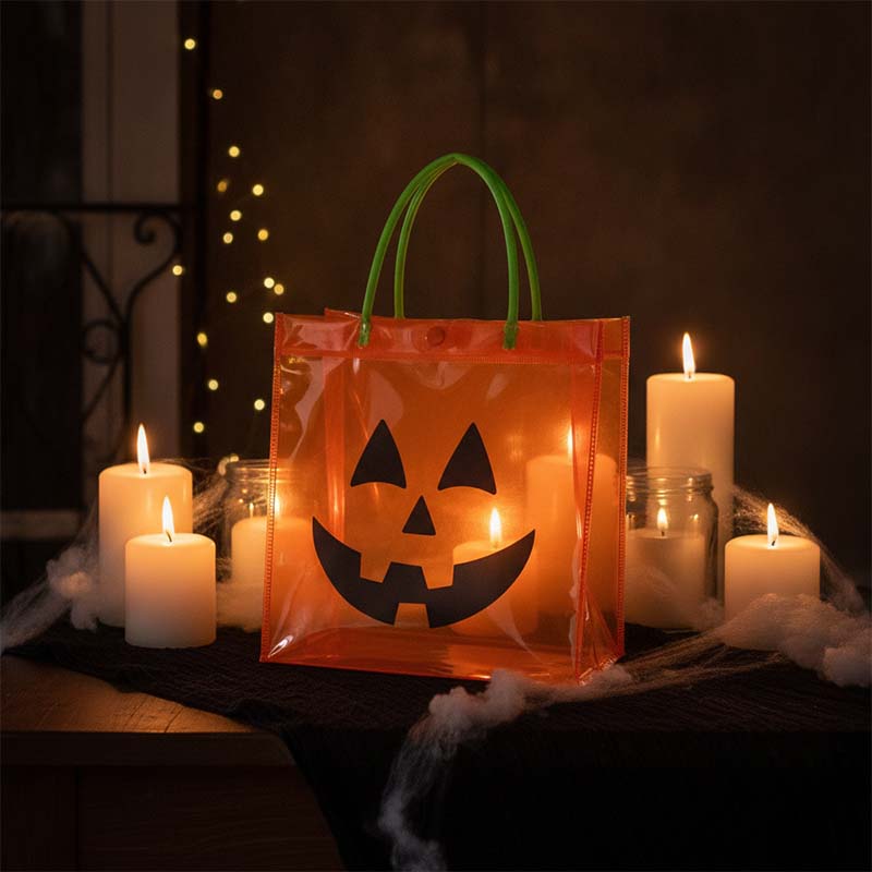 PVC Pumpkin Handle Bag