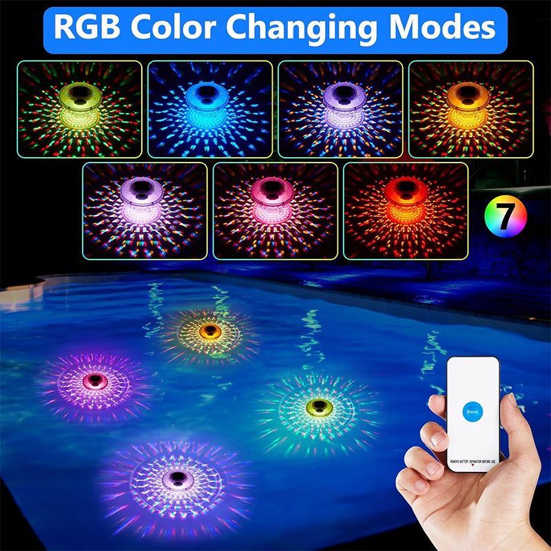 ✨Solar Pool Chlorine Floater with Colorful Lights✨