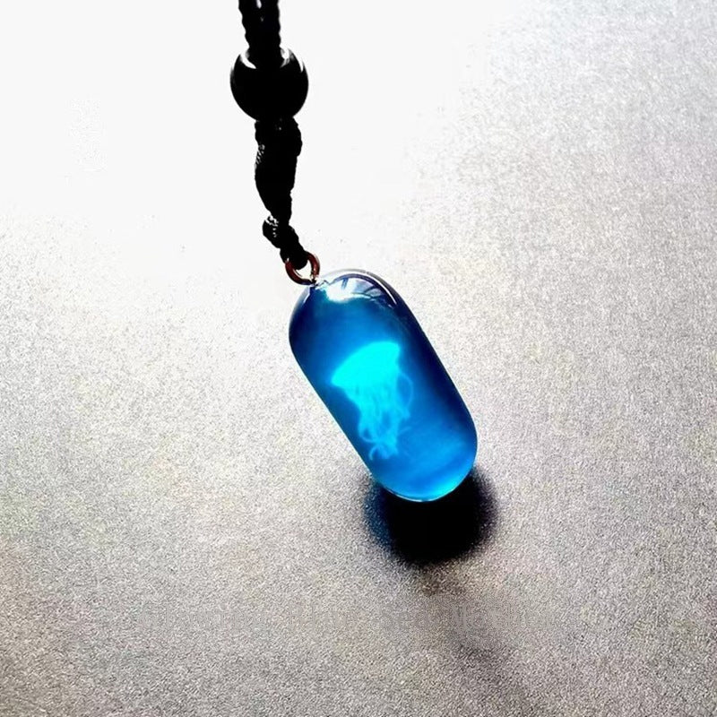 Glow in the Dark Jellyfish Necklace