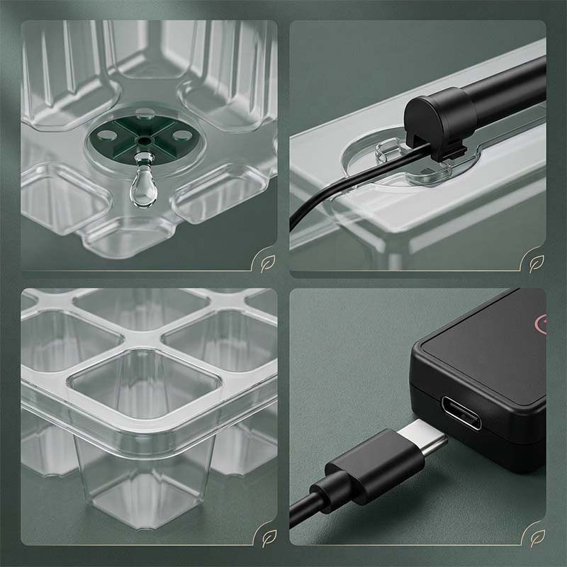 2 Pack Seed Starter Tray with Grow Light