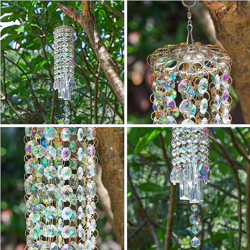 Aurora Crystal Glass Wind Chime