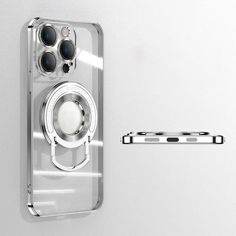 Magnetic Holder Plating Phone Case for iPhone