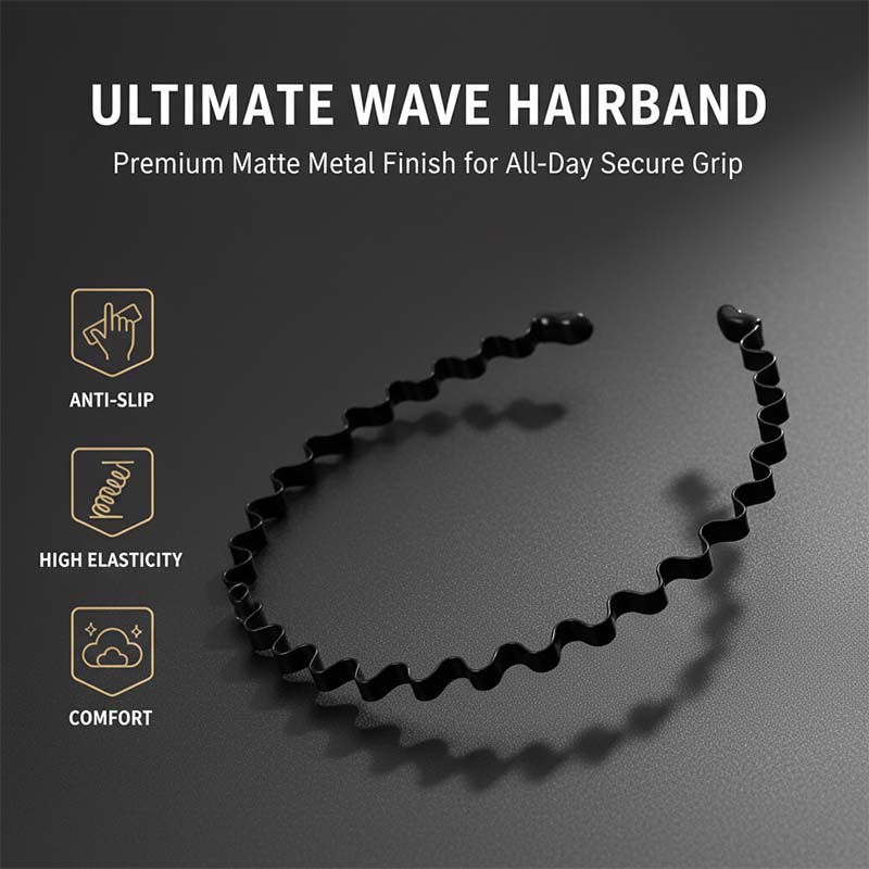 Anti-slip hairband for stray hair