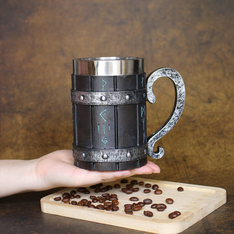 Wooden Barrel Beer Mug