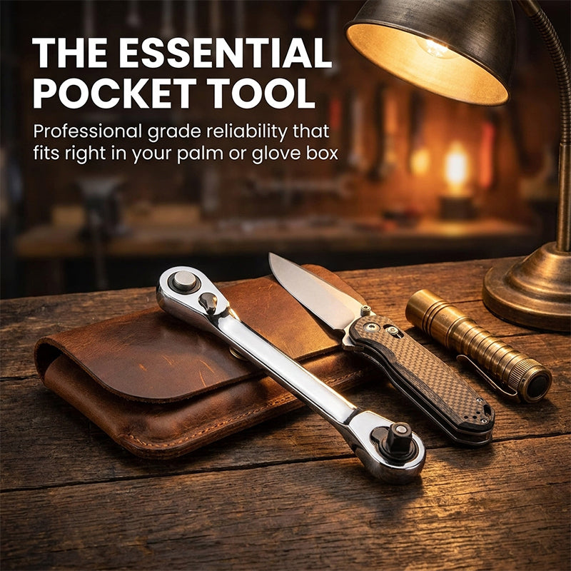 Double-ended mini ratchet wrench