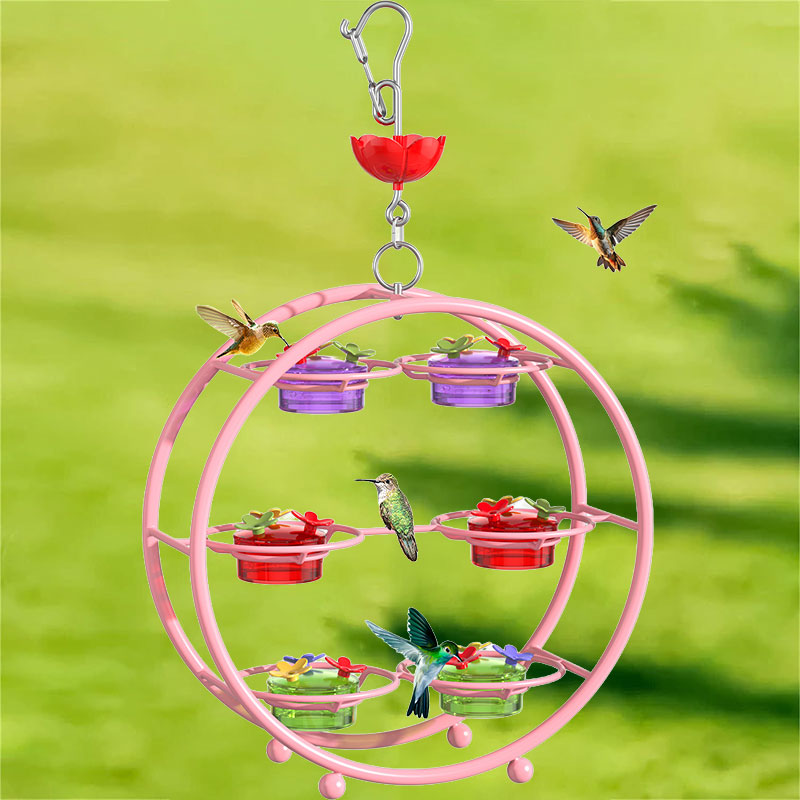 Metal Hanging Hummingbird Feeder