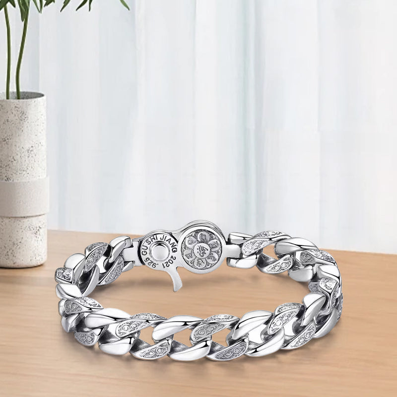 Vintage Rotatable Wide-Band Bracelet