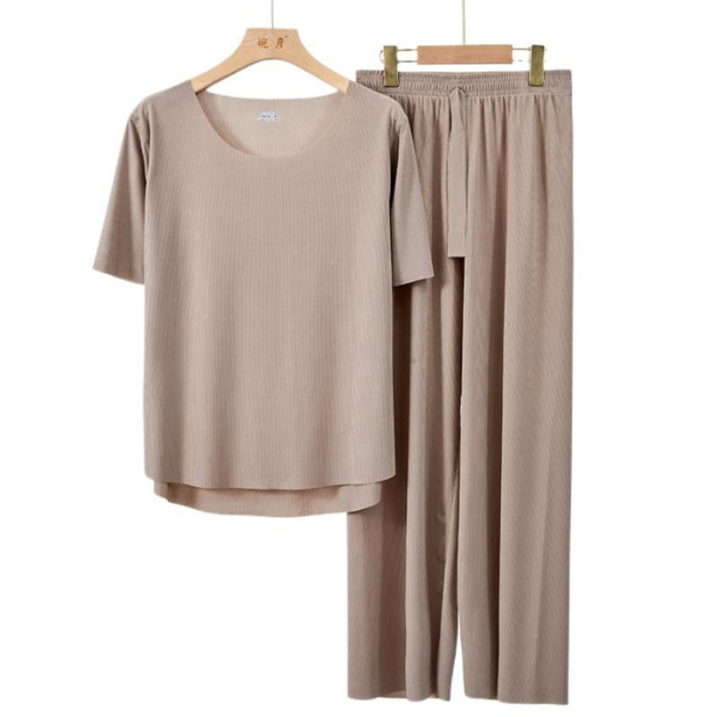 Soft Comfortable Ice Silk Short Sleeve