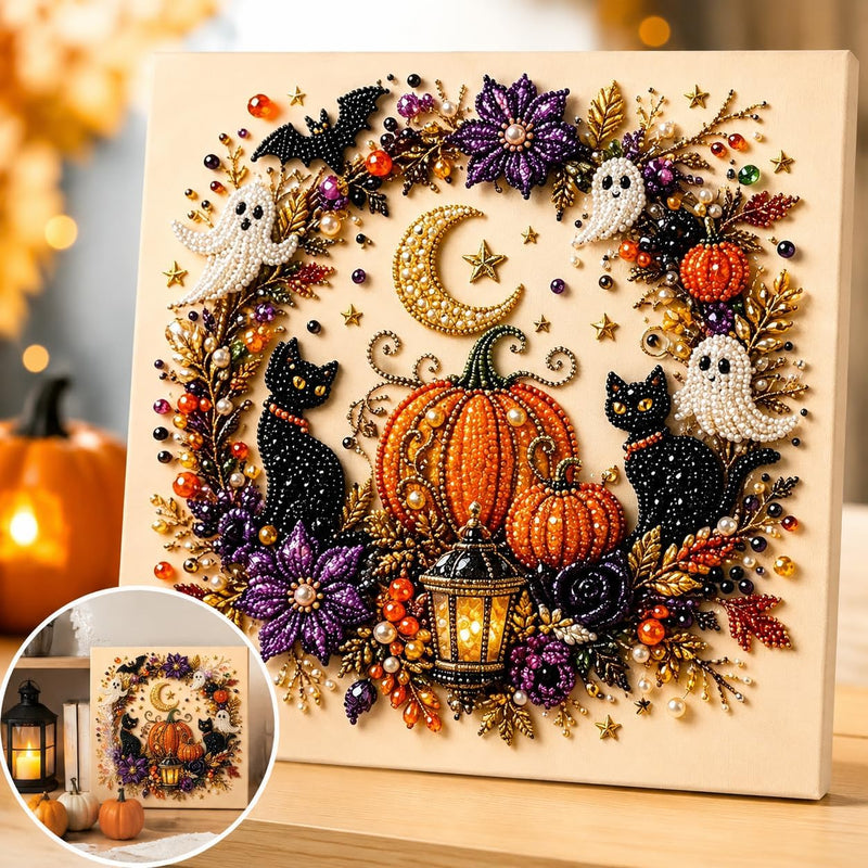 Halloween ghost pearl art DIY kit