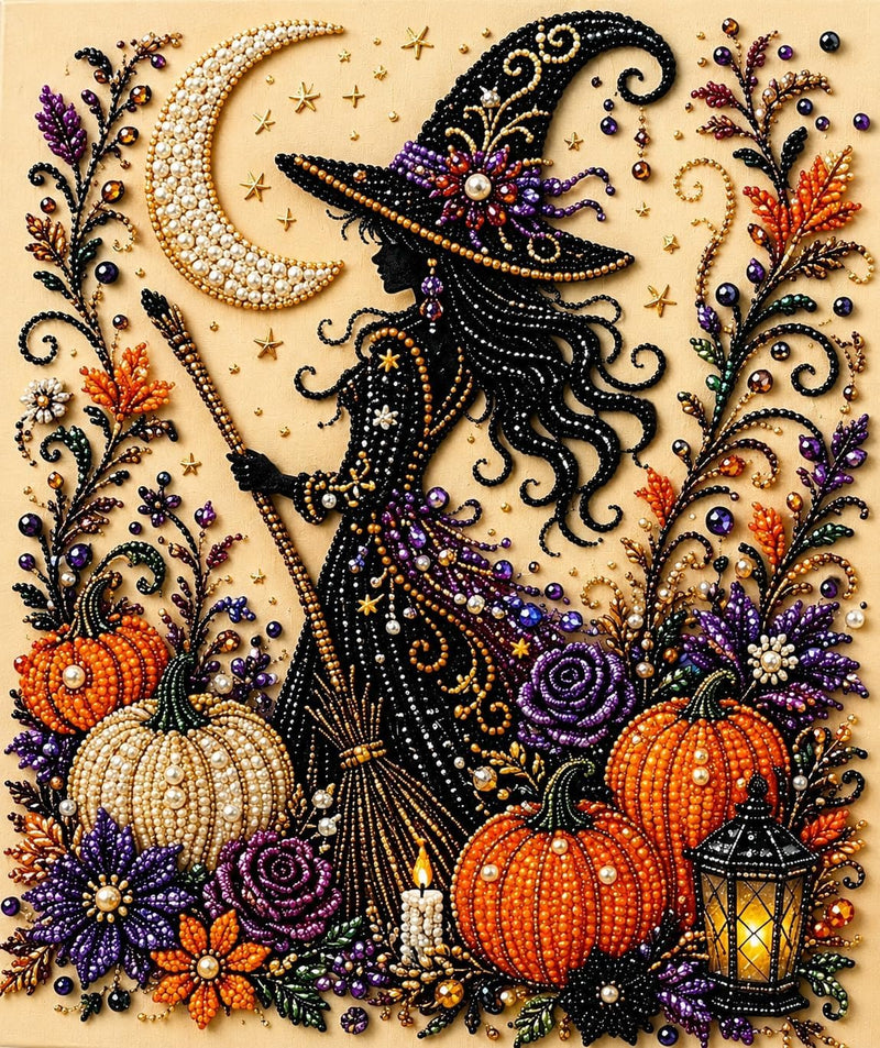 Halloween ghost pearl art DIY kit