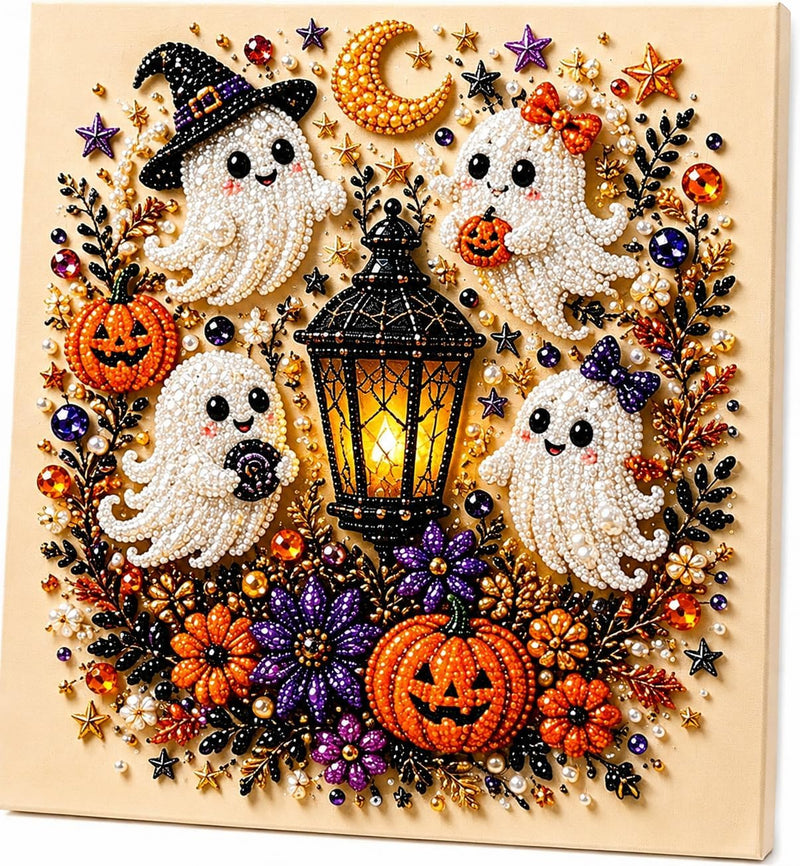 Halloween ghost pearl art DIY kit