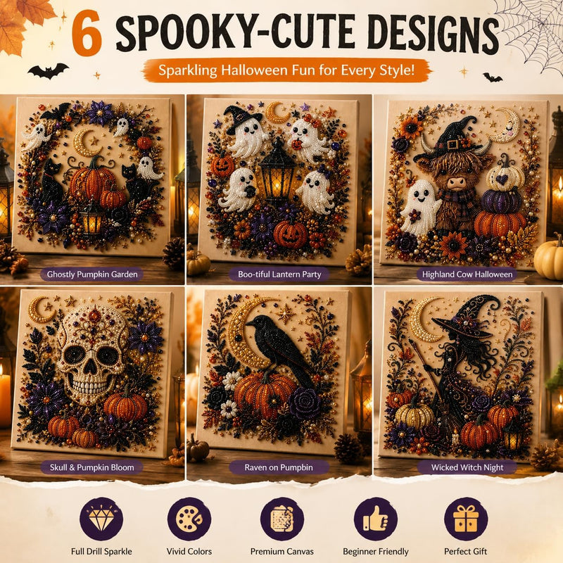 Halloween ghost pearl art DIY kit