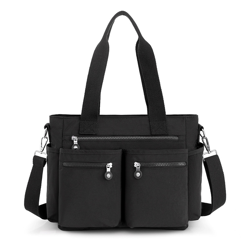 Double Pocket Tote Shoulder Bag