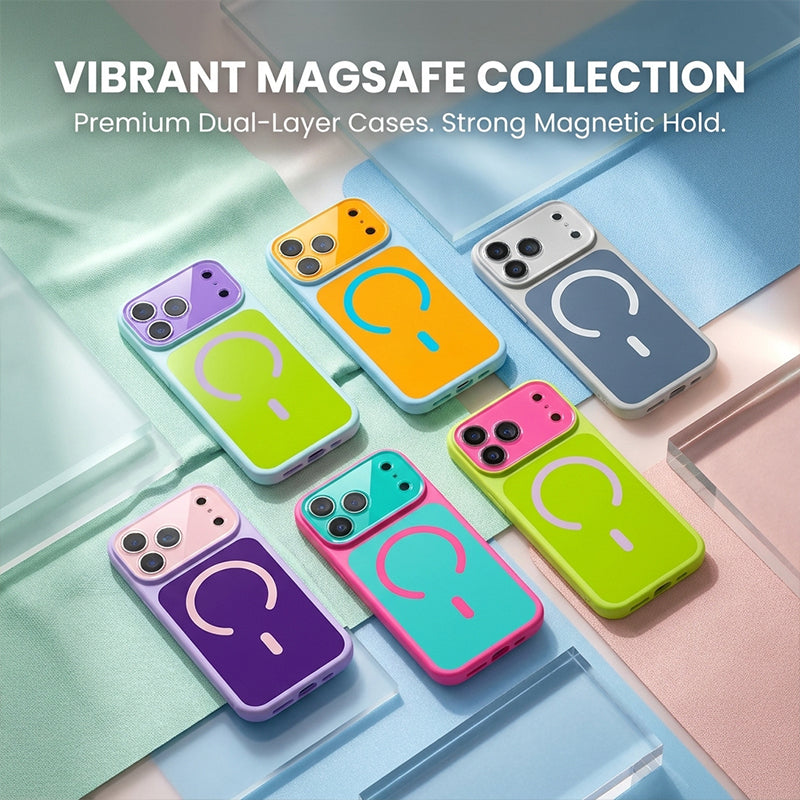 Dopamine Color Block Magnetic Phone Case