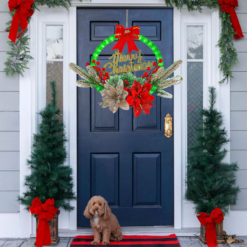 Christmas wreaths with LED light