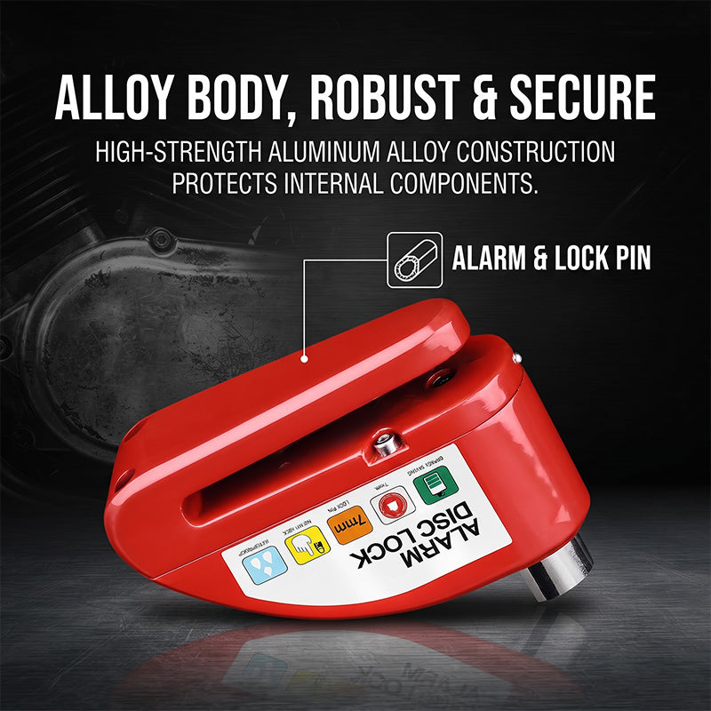 Disc brake lock with fingerprint recognition