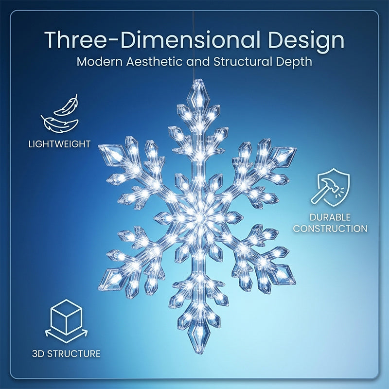 LED Snowflake Glow Wall Decor Set