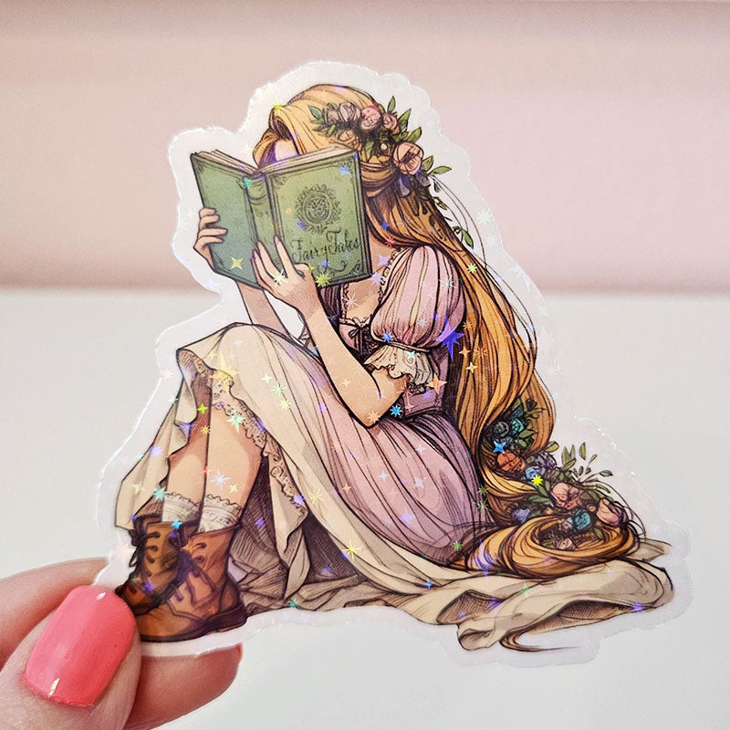Princess Book Reading Sticker