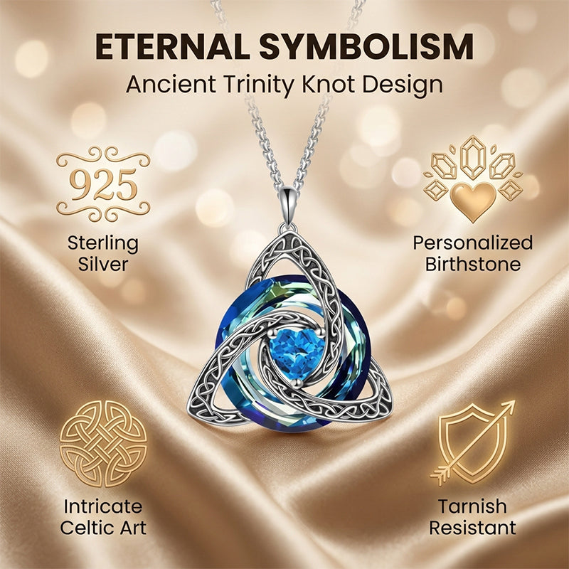 12-Month Celtic Birthstone Necklace
