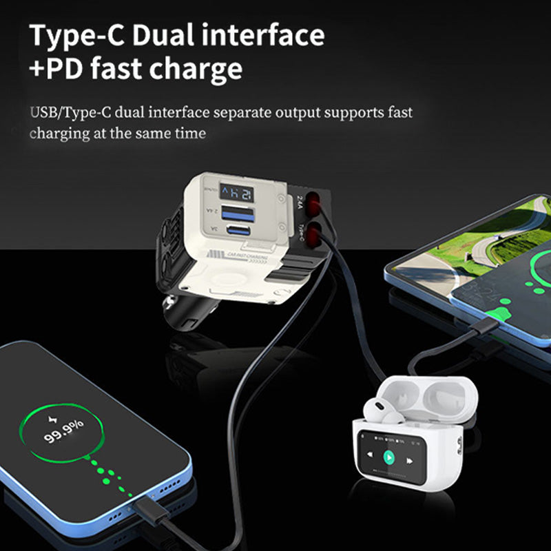 Retractable car fast charging charger