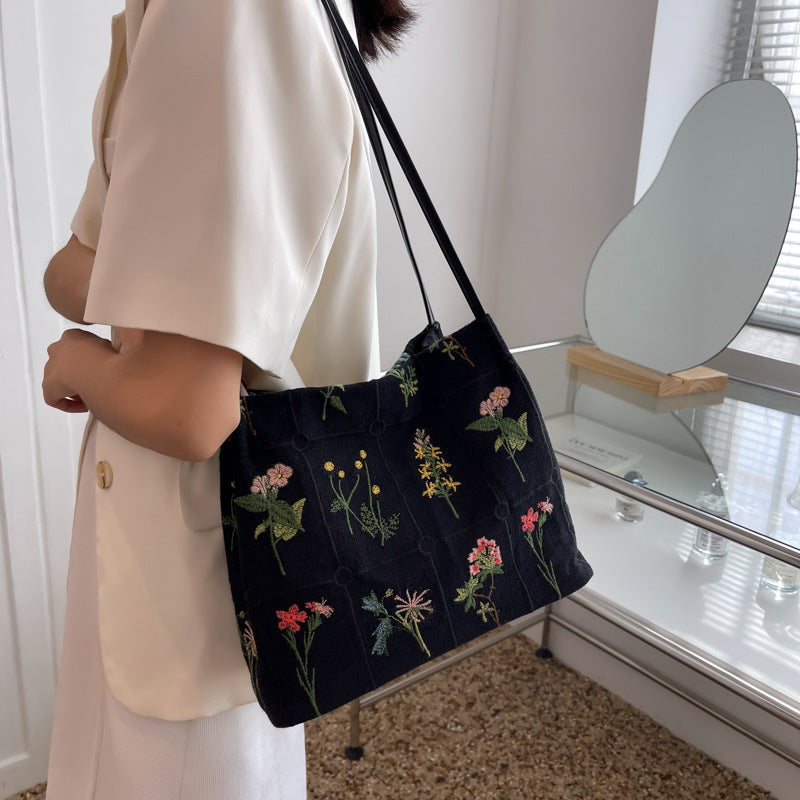 Embroidered Trend Tote Bag