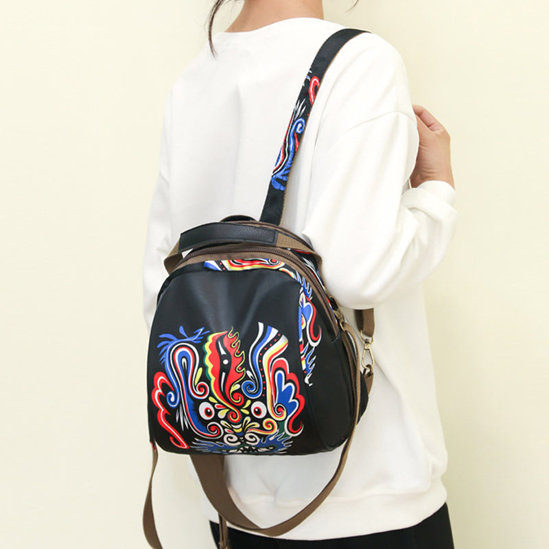 Printed Round Shoulder Bag