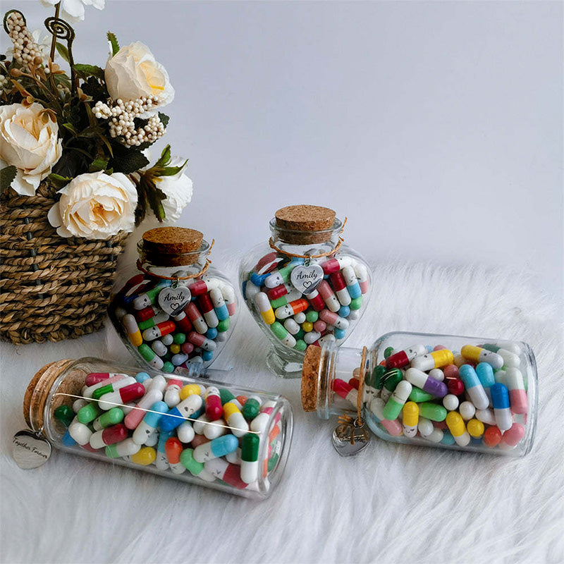 Custom 100 Capsules Letters Message In A Bottle (Mixed Color 🎁)