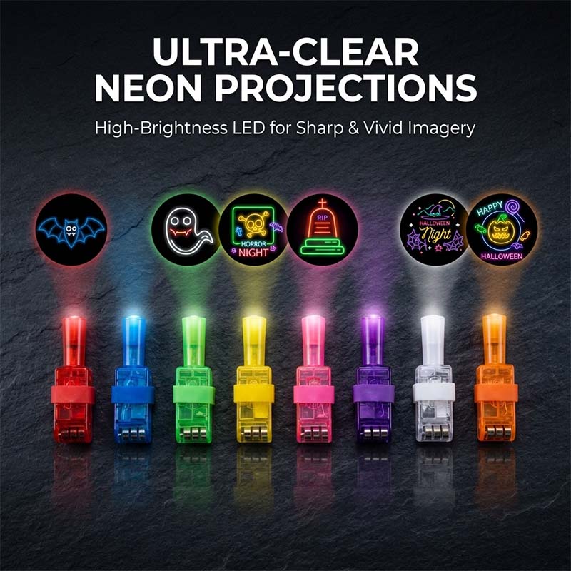Halloween pattern finger projector lights
