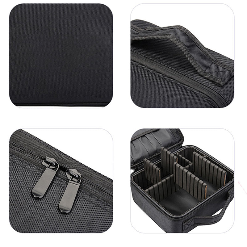 Makeup Cosmetic Storage Case with Adjustable Compartment