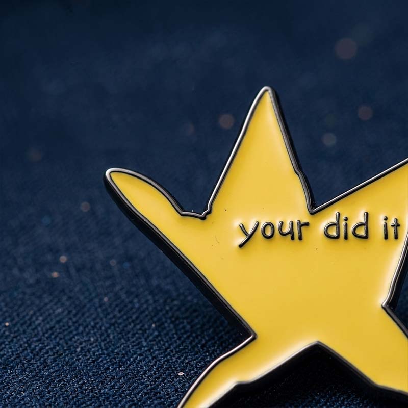 Funny Star Zinc Alloy Cartoon Badge Brooch