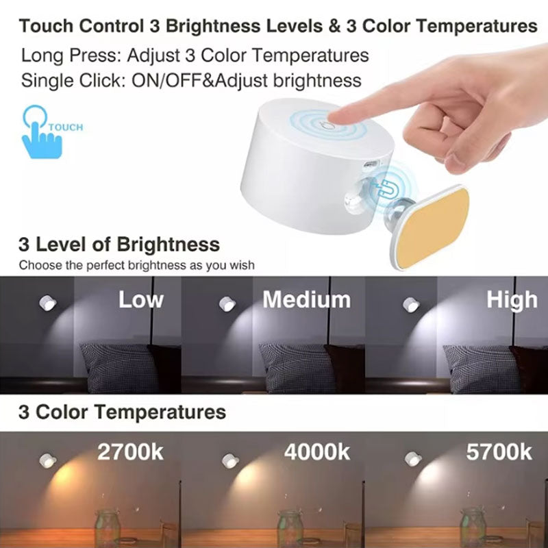 USB Rechargeable Wall Light