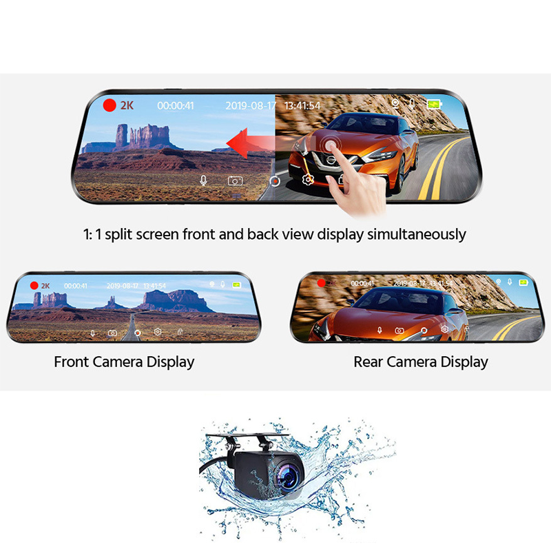 2K dual-lens streaming media dash cam