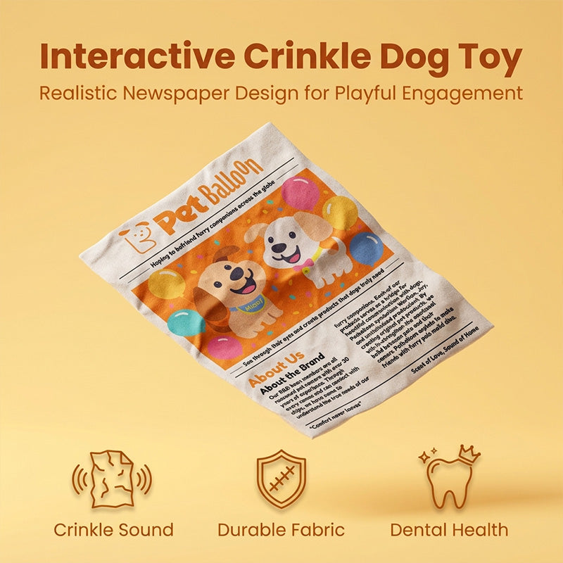 Interactive pet newspaper toy
