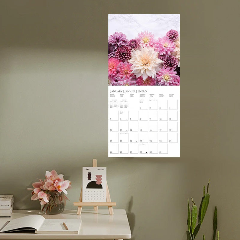 Graphique 2025 Fleurs Wall Calendar