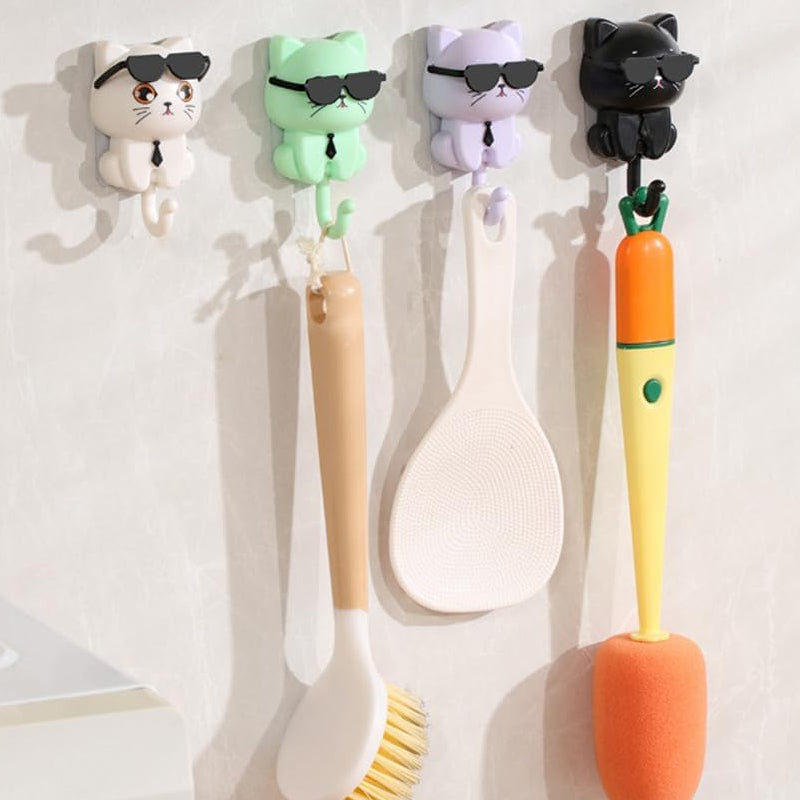 Cat Shaped Clothes and Hat Hooks
