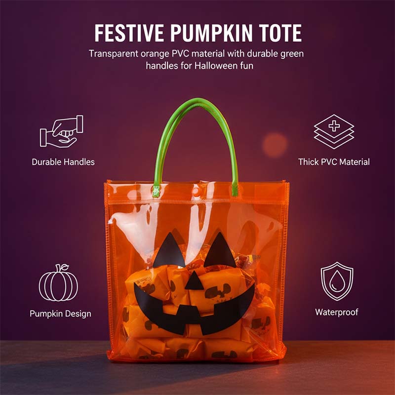 PVC Pumpkin Handle Bag
