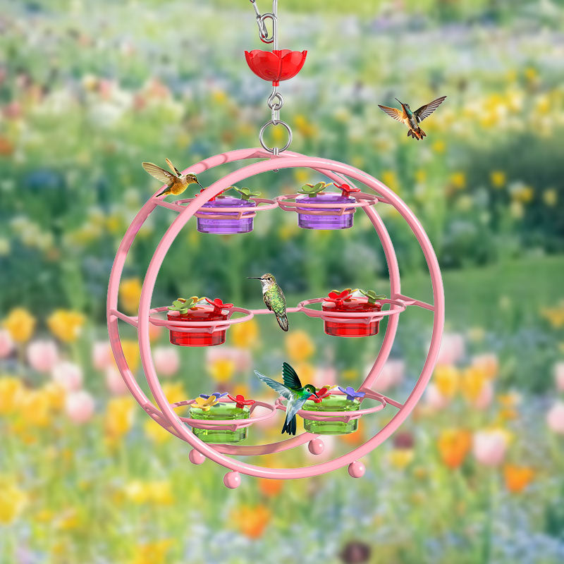 Metal Hanging Hummingbird Feeder