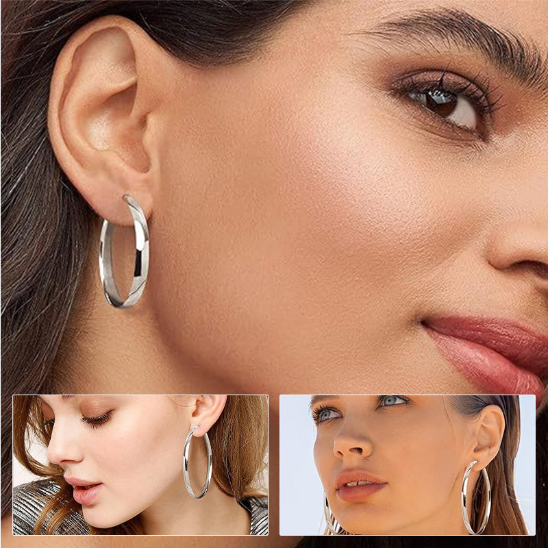 Wide Hoop Earrings