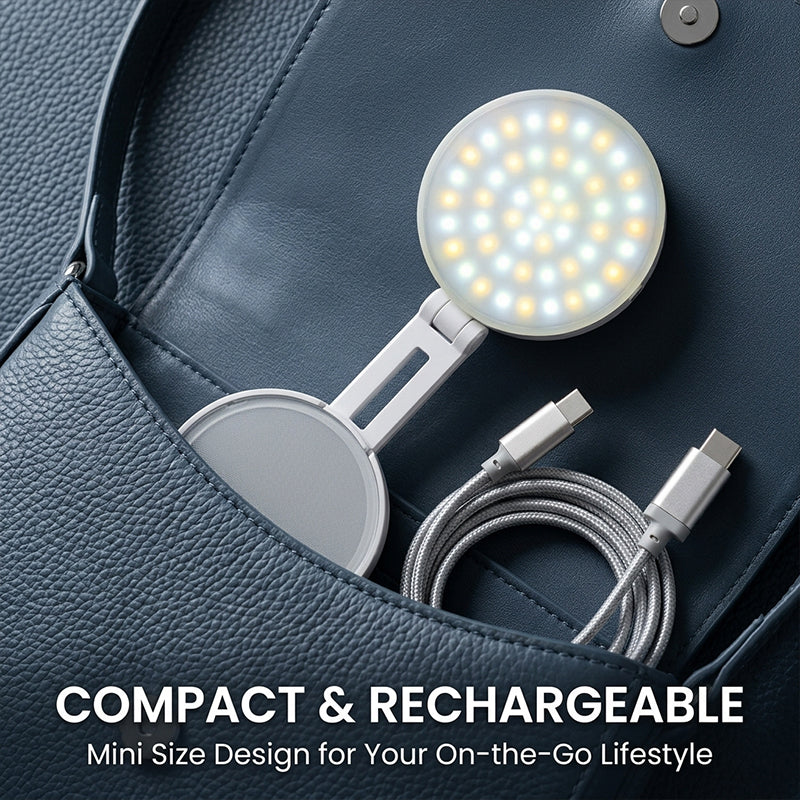 Magnetic RGB Selfie Ring Light with Mirror
