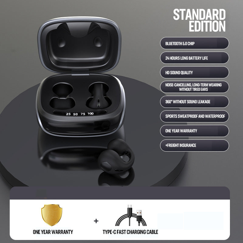 Bone Conduction Clip-Ear Bluetooth Headphones