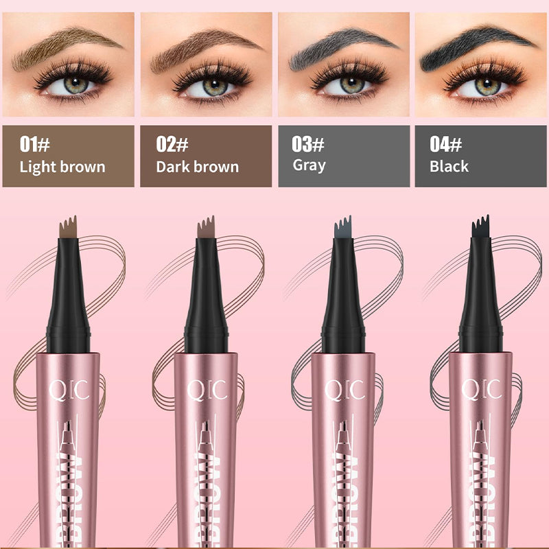 Four-claw liquid eyebrow pencil