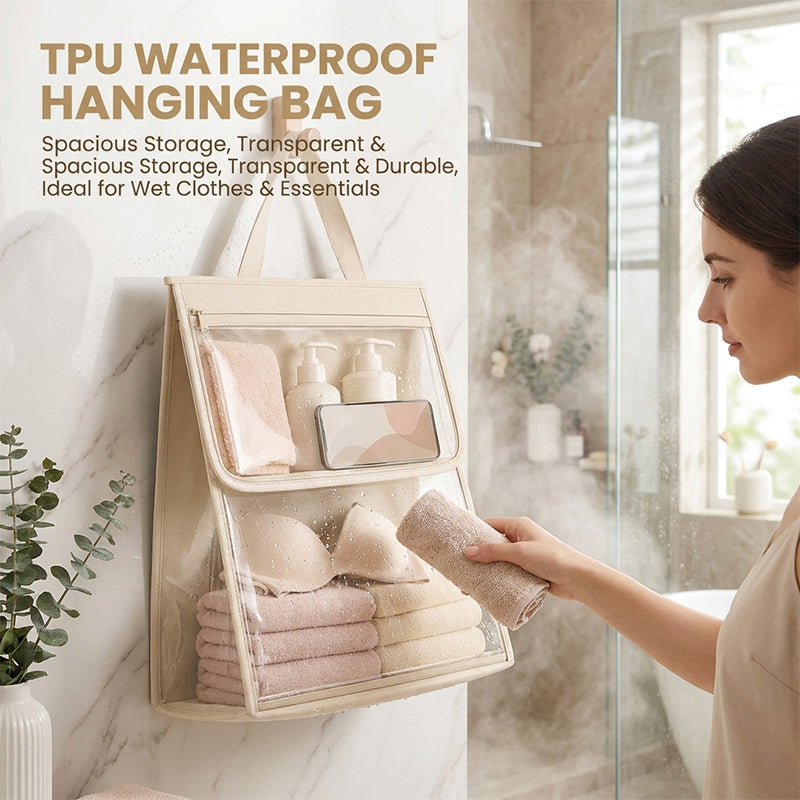 Transparent Waterproof Bathroom Hanging Bag