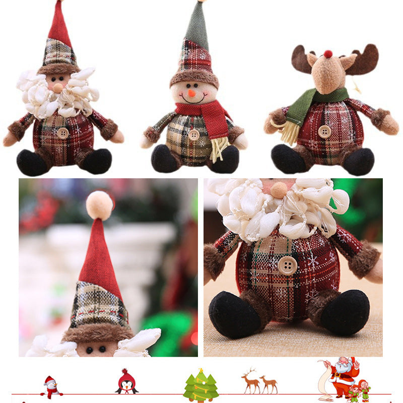 Christmas snowflake plaid doll