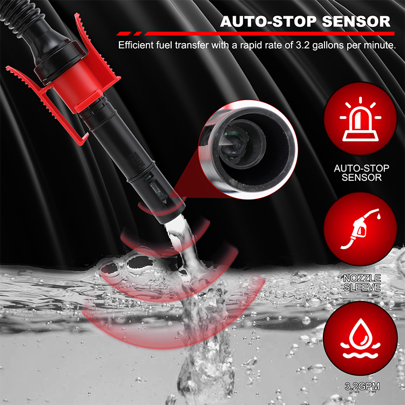 Fuel transfer pump with built-in battery