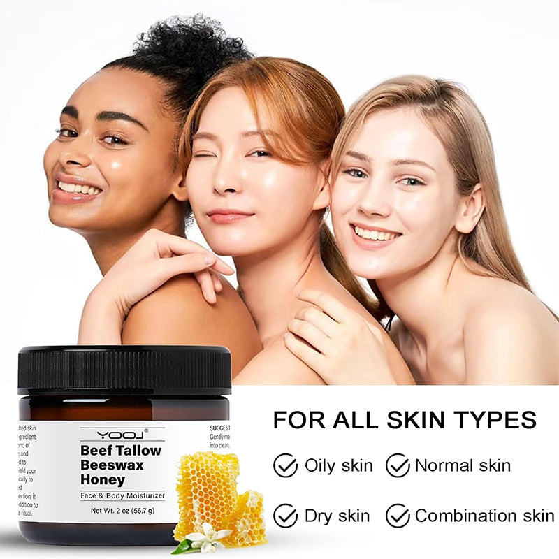 Beef Tallow Beeswax and Honey Face Moisturizer