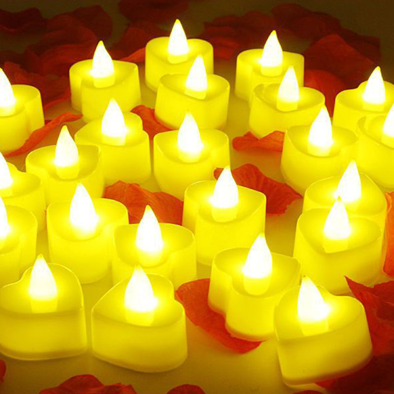 24pcs LED Heart-shaped Electronic Candle Light