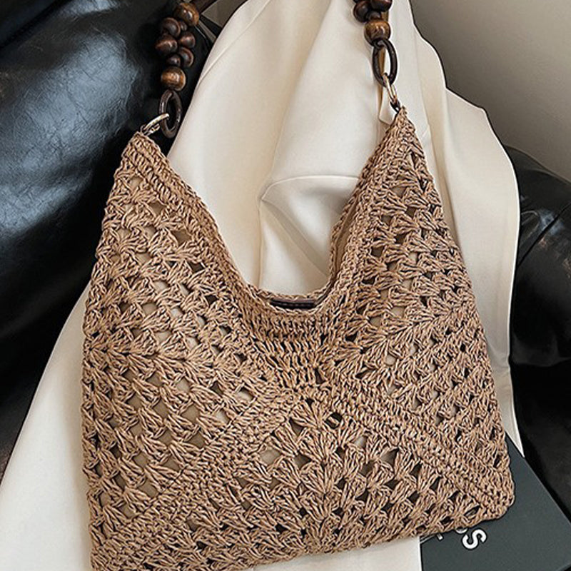 Woven Straw Summer Tote Bag