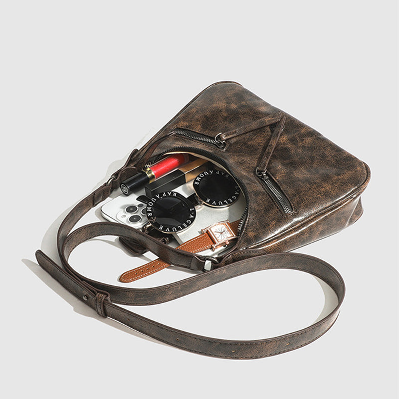 Women's Vintage PU Leather Shoulder Bag